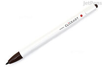 Zebra Clickart Knock Sign Pen - 0.6 mm - Dark Brown - ZEBRA WYSS22-DE.16