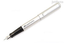 Faber-Castell HEXO Fountain Pen - Silver - Medium Nib - FABER-CASTELL 150590