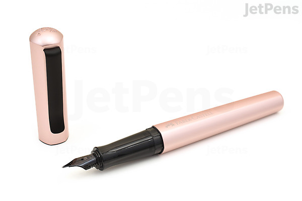 jetpens com faber castell hexo fountain pen rose extra fine nib