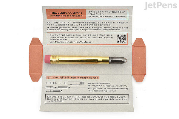 トラベラーズカンパニー Travelers Company 38075006 Brass Pencil, Solid Brass