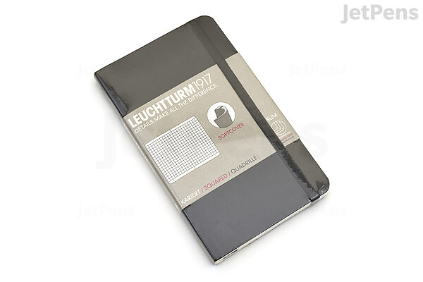 Leuchtturm1917 A6 Pocket Softcover Squared Notebook - Black