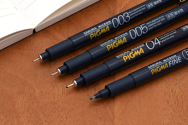 Sakura of America Pigma Micron Pen - Ultra Fine Point - 0.30 mm - Tan Barrel - Black Ink