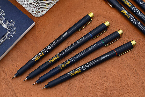 SAKURA Pigma Micron Plastic Nib Pens - Archival Black and Colored Ink Pens  - Pens for Writing, Drawing, or Journaling - 0.45 mm Plastic Nibs - 8 Pack