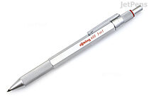 Rotring 600 3-in-1 2 Color Fine Ballpoint Multi Pen + 0.5 mm Pencil - Silver - ROTRING 2164109
