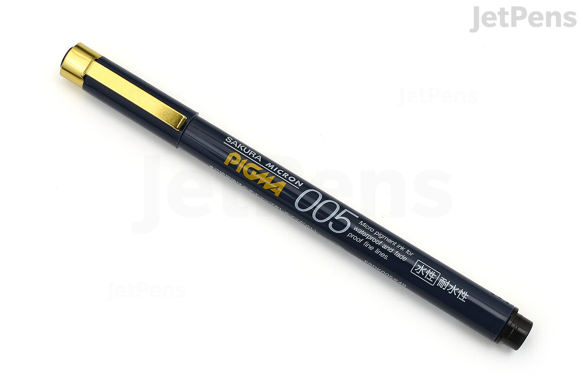 Pigma Micron Pens - Black, Sizes 005-08, Set of 6