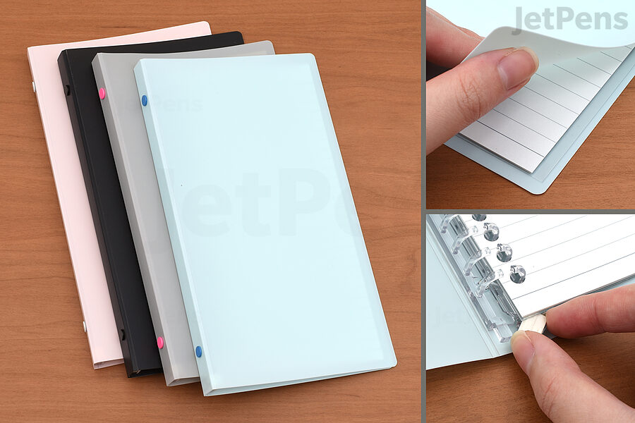 Organize receipts, tickets, and more with a Maruman Puo Plastic Binder.