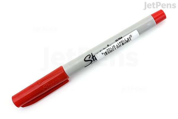 Retractable Permanent Marker, Large (Red)