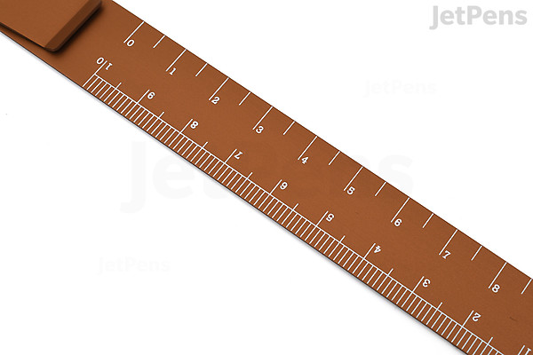 Hightide Clip Ruler - Brown | JetPens