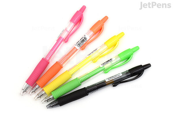 Pilot G2 Retractable Neon Gel Ink Pens in Assorted Colors - Fine
