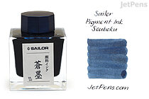 Sailor Pigment Souboku Ink (Blue Gray Black) - 50 ml Bottle - SAILOR 13-2002-244