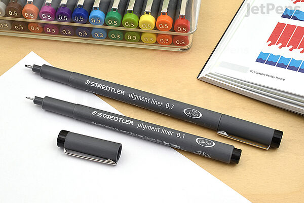 Staedtler 0.8 mm Pigment Liner Fineliner Art Sketching Drawing Drafting  Pens Set Pack of 3 - Black Ink