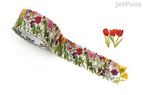 Bande Washi Tape Sticker Roll - Flower Wreath Tulip - BANDE BDA515