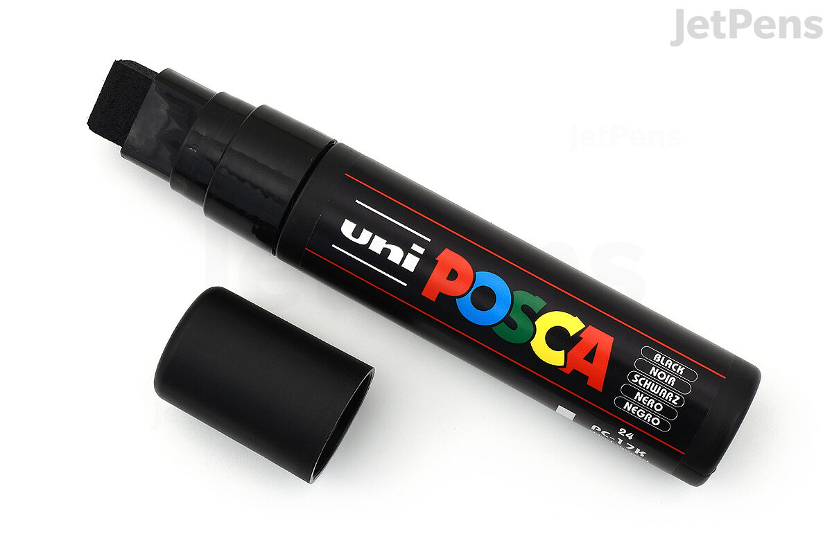 Posca Pens: PC-17K Extra Broad Tip - 8 colours: Black - £7.40