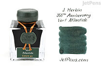 J. Herbin Vert Atlantide Ink (Atlantis Green) - 350th Anniversary - 50 ml Bottle - J. HERBIN H151/39