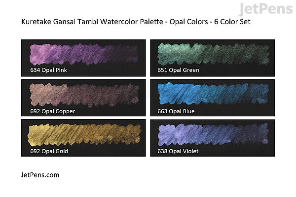 Gansai Tambi Watercolors- Opal Colors Set of 6