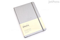 Rhodia Webnotebook - A5 (5.5" x 8.25") - Lined - Silver - RHODIA 118607