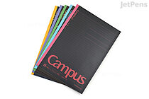 Kokuyo Campus Notebook - Semi B5 - Dotted 7 mm Rule - Pack of 5 Black Colors - KOKUYO 3CDATNX5
