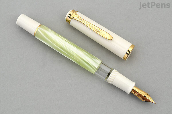 Pelikan M200 Fountain Pen Green Marble Broad