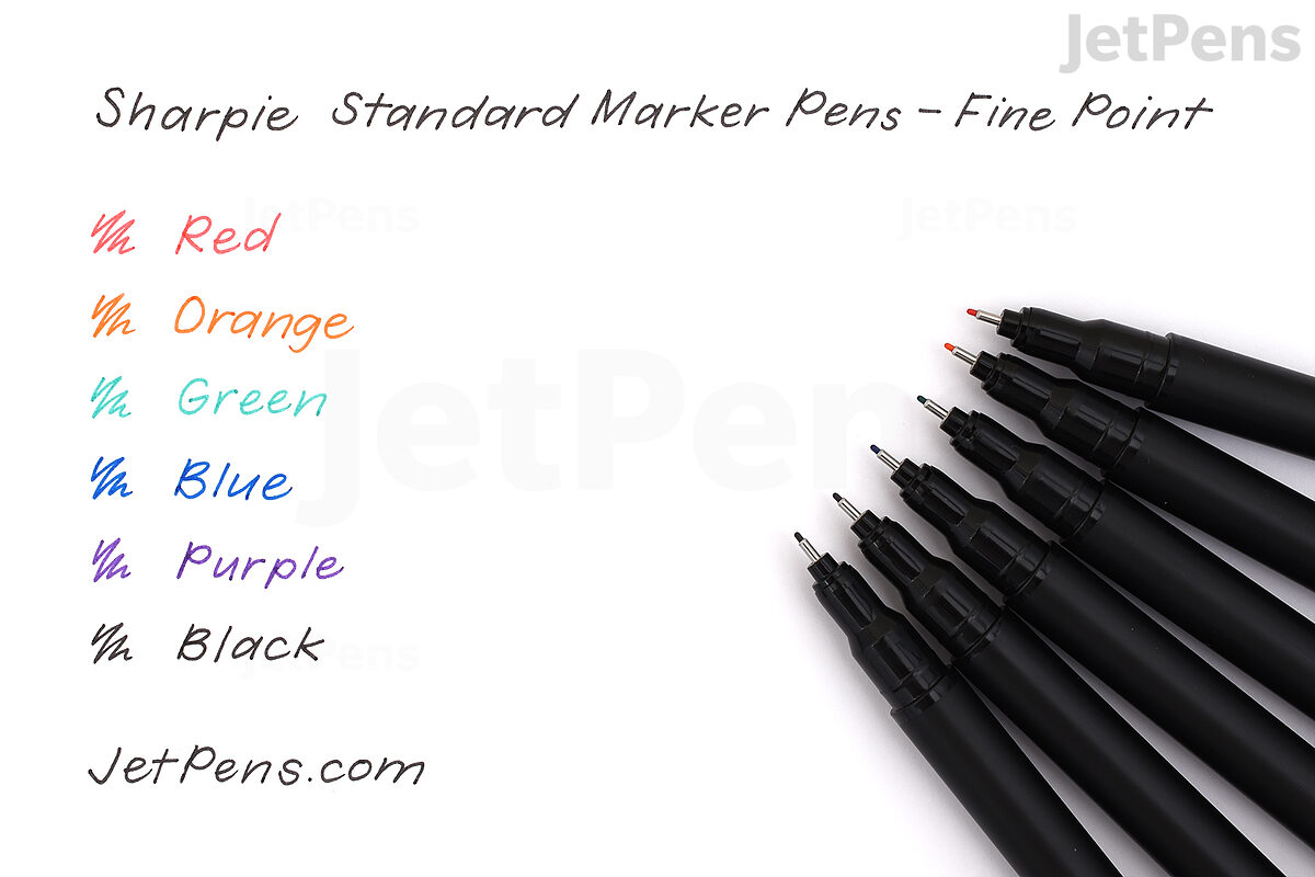 Sharpie Fine Marker - Black, Red, Blue, Green, Orange, Purple