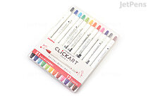 Zebra Clickart Knock Sign Pen - 0.6 mm - 12 Color Set - ST - ZEBRA WYSS22-12CST