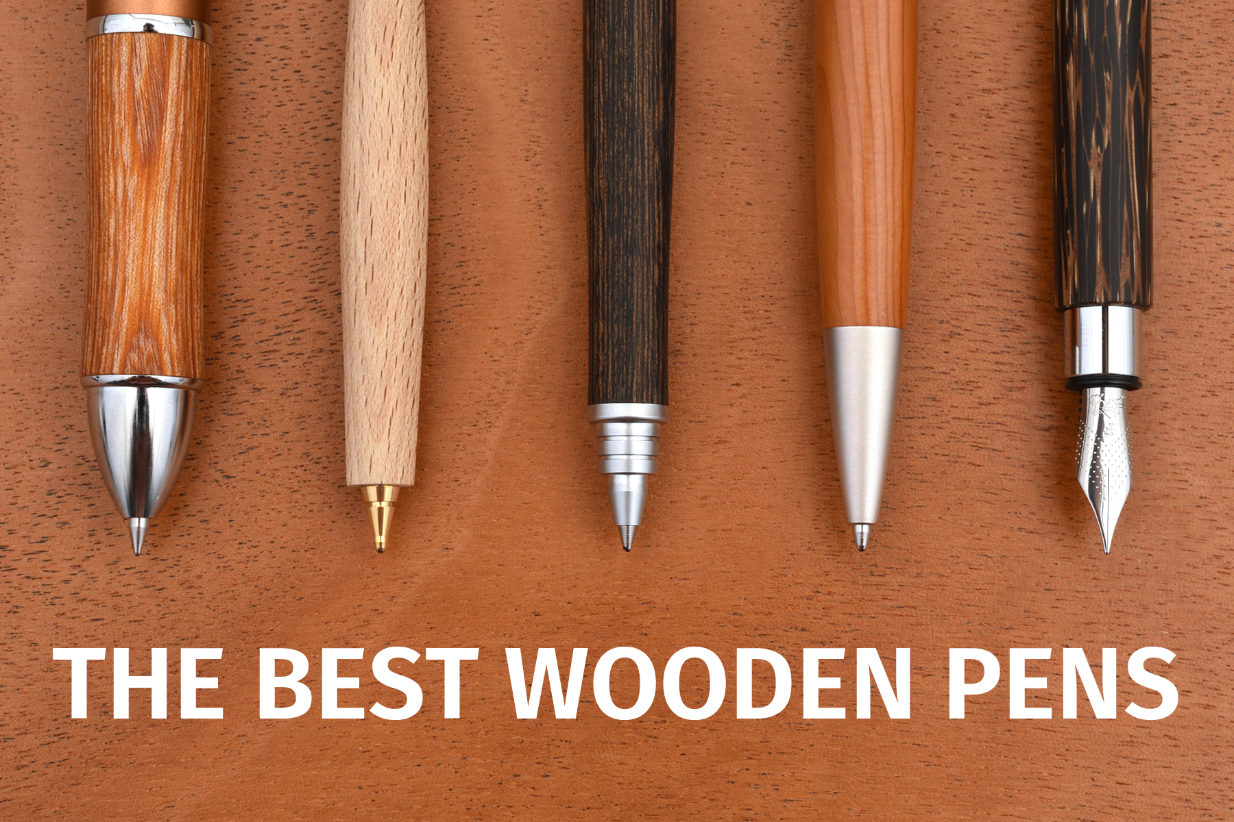 Luxury Wooden Ballpoint Pen Gift Set with Business Pen Case Display Nice Writing Pen with Box and Gel Ink Refills