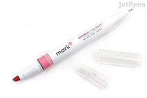 Kokuyo Mark+ 2 Way Marker Pen - Pink - KOKUYO PM-MT200P