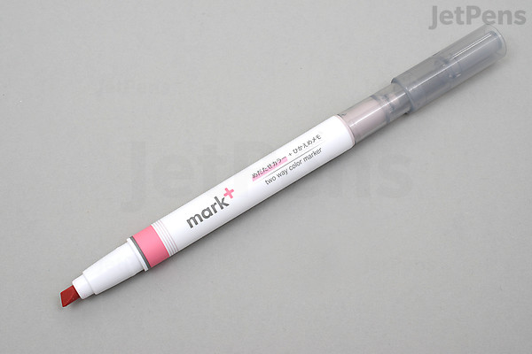 Kokuyo Mark 2 Way Marker Pen Gray Type Pink Jetpens Kokuyo Mark 2 Way Marker Pen Gray Type Pink Jetpens