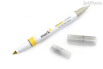 Kokuyo Mark+ 2 Way Marker Pen - Gray Type - Yellow - KOKUYO PM-MT201YM