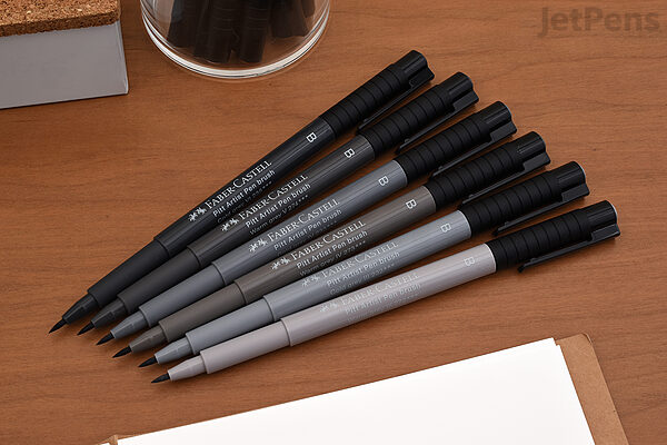 Faber-Castell Pitt Artist Pen Set - 6 Shades of Grey