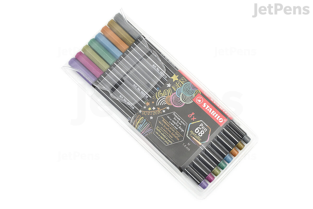 Variant huren tot nu Stabilo Pen 68 Metallic Marker - 1.4 mm - 8 Color Set | JetPens