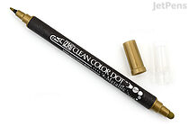 Kuretake ZIG Clean Color Dot Metallic Double-Sided Marker - Gold - KURETAKE TC-8100-101