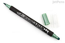 Kuretake ZIG Clean Color Dot Metallic Double-Sided Marker - Metallic Green - KURETAKE TC-8100-121