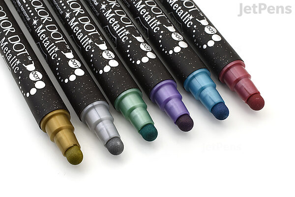 Zig Clean Color Dot Metallic Marker 6 Set
