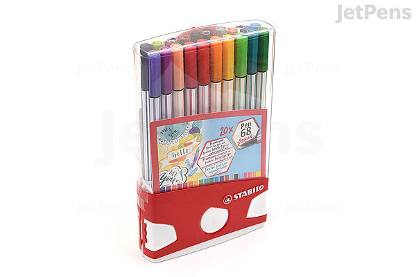 Stijg weerstand spion Stabilo Pen 68 Brush Marker - 20 Pen Set (19 Colors) | JetPens