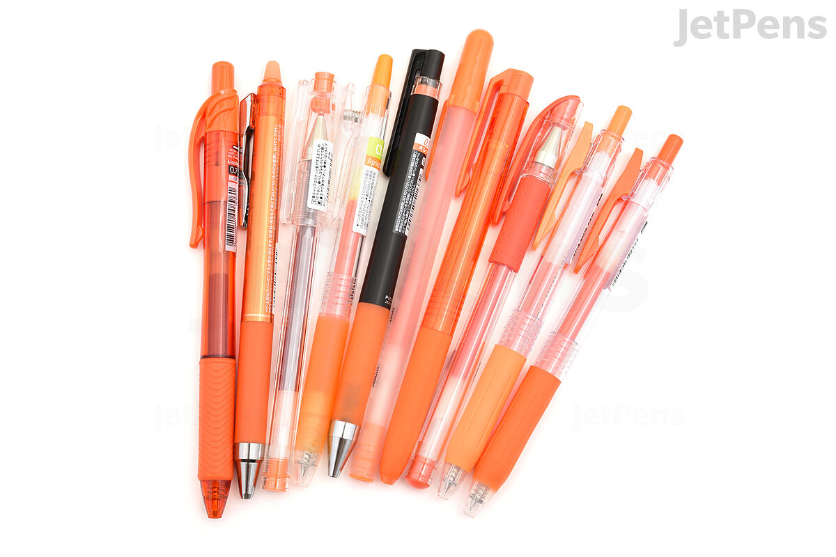 3 Cat Gel Pens Extra Fine Point .38 mm Orange, Gray, B & W SHIPS FROM US!  🐈 🐾