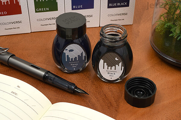 Colorverse Office Series Black fountain pen ink review - Pen Chalet