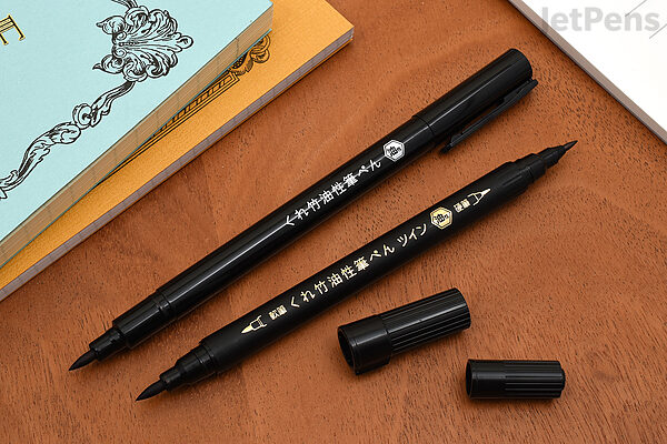 Kuretake Oil-Based Double-Sided Brush Pen - Hard & Soft