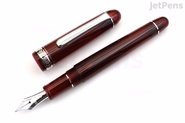 Platinum 3776 Century Fountain Pen Bourgogne 18000cr #71 Nib Sizes: Broad - Image 2