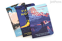 Field Notes National Parks Memo Books - Series F - 3.5" x 5.5" - 48 Pages - Graph - Pack of 3 - FIELD NOTES FNC-43F
