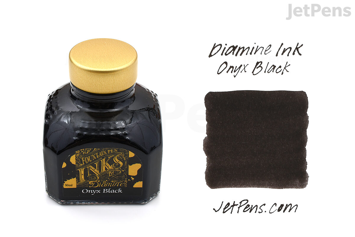 Diamine Onyx Black Ink 80 Ml Bottle Jetpens Diamine Onyx Black Ink 80 Ml Bottle Jetpens