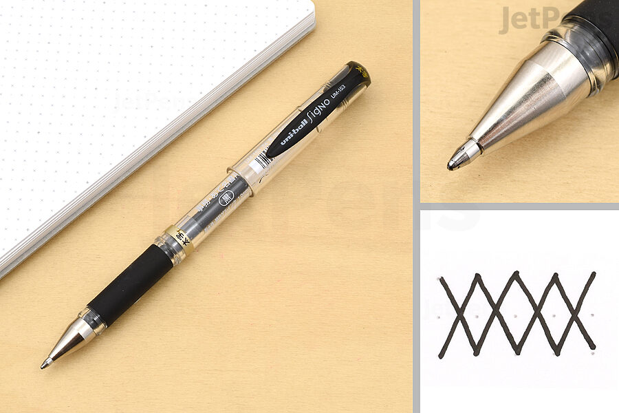 Uni-ball Signo Broad Gel Pen - Silver Ink - Japanese Kawaii Pen Shop -  Cutsy World