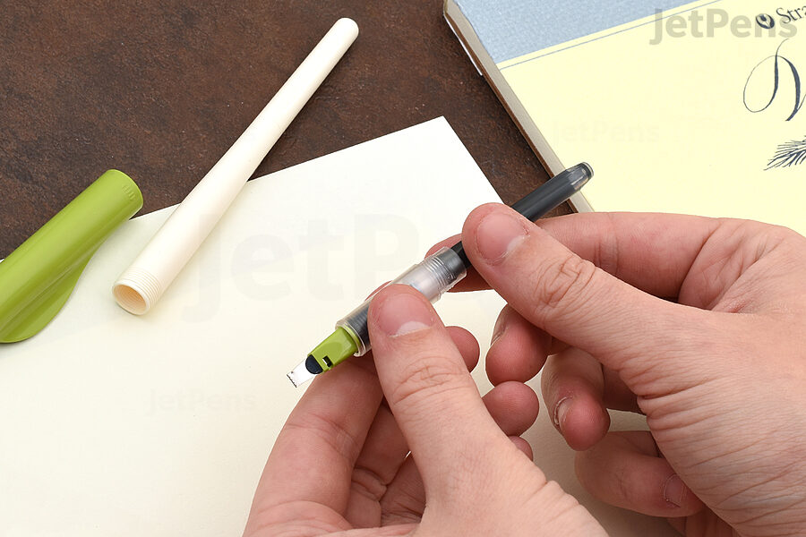 Cartridge-filled pen.