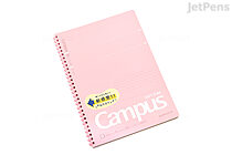 Kokuyo Campus Soft Ring Notebook - Semi B5 - Dotted 6 mm Rule - Pink - KOKUYO SU-S111BT-P
