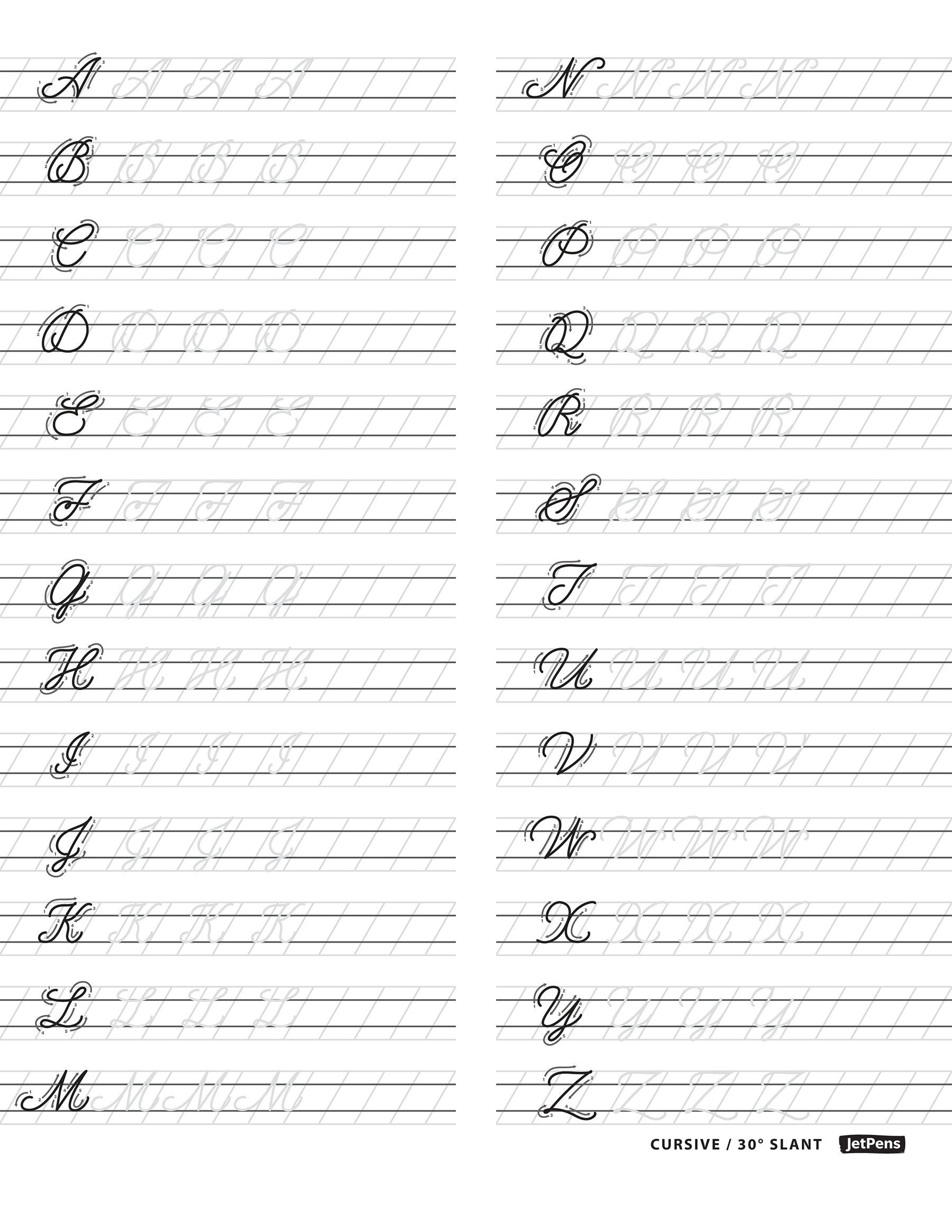 Free Cursive I Worksheet