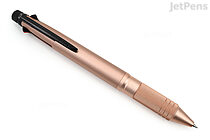 Uni Jetstream 4&1 Metal 4 Color 0.5 mm Ballpoint Multi Pen + 0.5 mm Pencil - Pink Gold - UNI MSXE5200A5.74