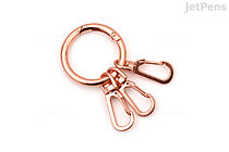 C. Ching Three Carabiners Keychain - Rose Gold - CCHING CAE-116A