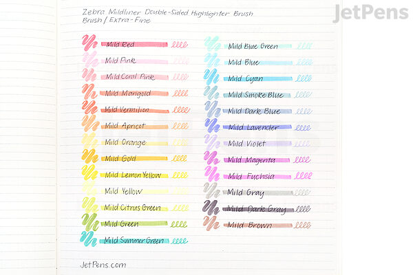 Zebra Mildliner Double-Ended Brush Pen Violet - Wet Paint Artists'  Materials and Framing