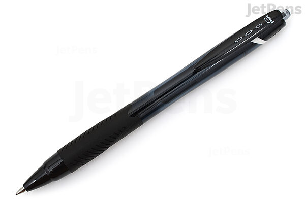 Uni-Ball Jetstream Retractable Ballpoint Pen Fine 0.7 mm Black Ink Blue Barrel