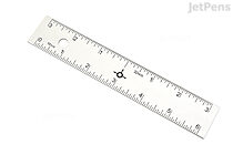 Alumicolor Straight Edge Ruler with Center-Finding Back -  15 cm and 6 in - ALUMICOLOR 1589-1