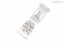 King Jim Kitta Washi Tape pack featuring a wildflowers design with small colorful floral patterns on a white background. The packaging is clear with a label showing the brand and product name.